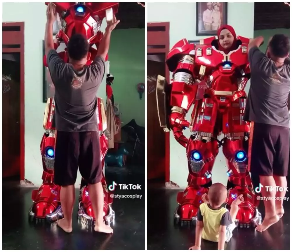 istri jadi model kostum iron man © berbagai sumber