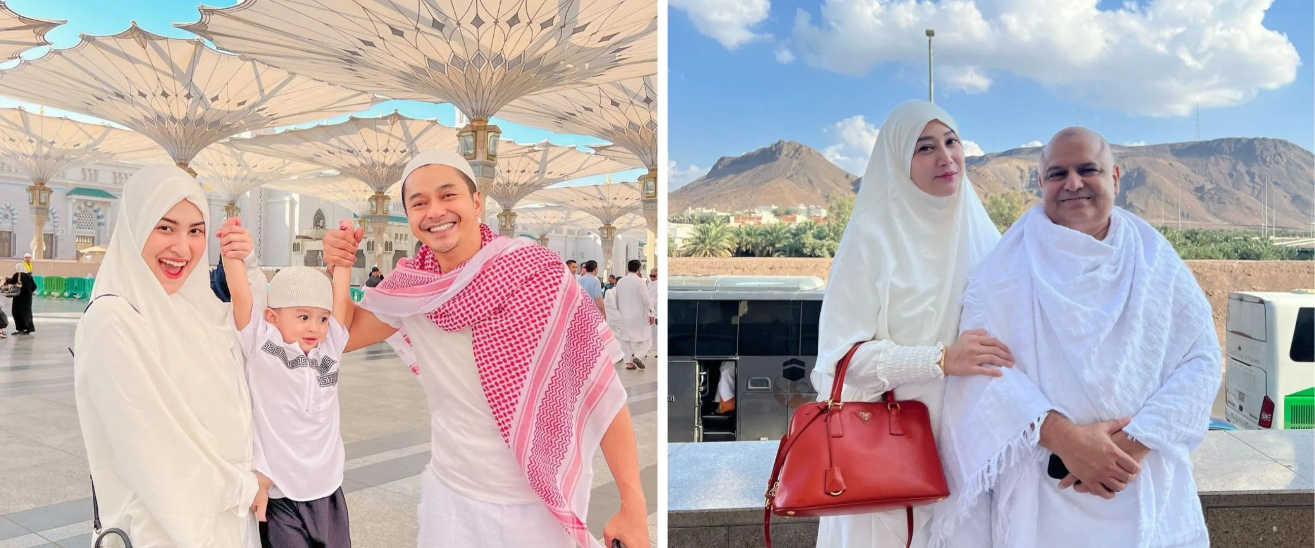 Hubungan sempat tak harmonis, 11 potret Adly Fayruz ajak mertua umrah