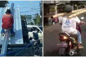 11 Cara nyeleneh bapak-bapak selesaikan masalah di jalan, bikin heran
