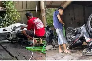 11 Tingkah iseng montir bengkel ini bikin pemilik kendaraan deg-degan