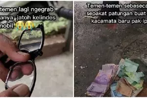 Solidaritas tanpa batas, driver ojol patungan beli kacamata buat kawan