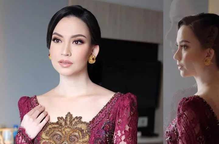 Wisuda S2, ini 11 potret kecantikan Karina Nadila kenakan kebaya merah