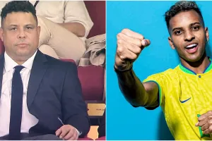 Bomber Brasil ini gosok kaki Ronaldo Nazario berharap dapat kekuatan