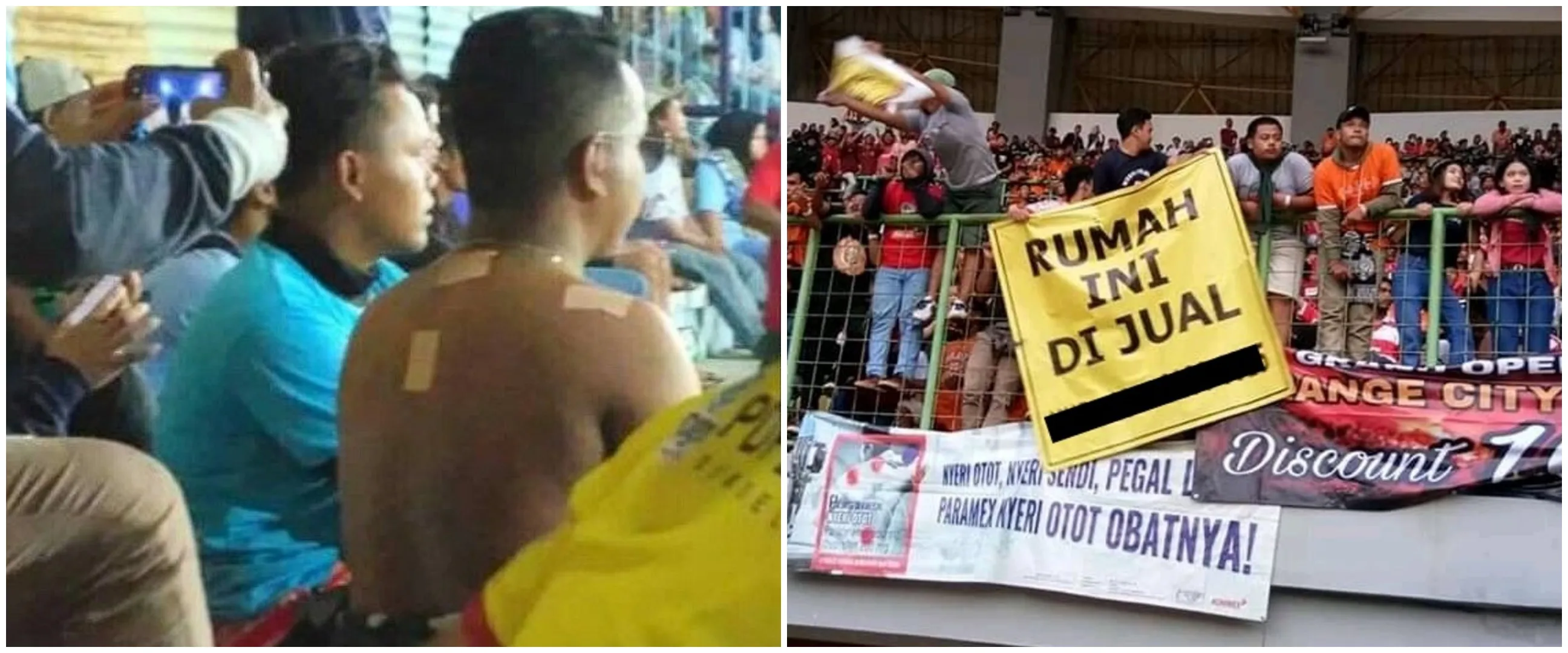 13 Potret serba-serbi orang saat nonton bola di stadion