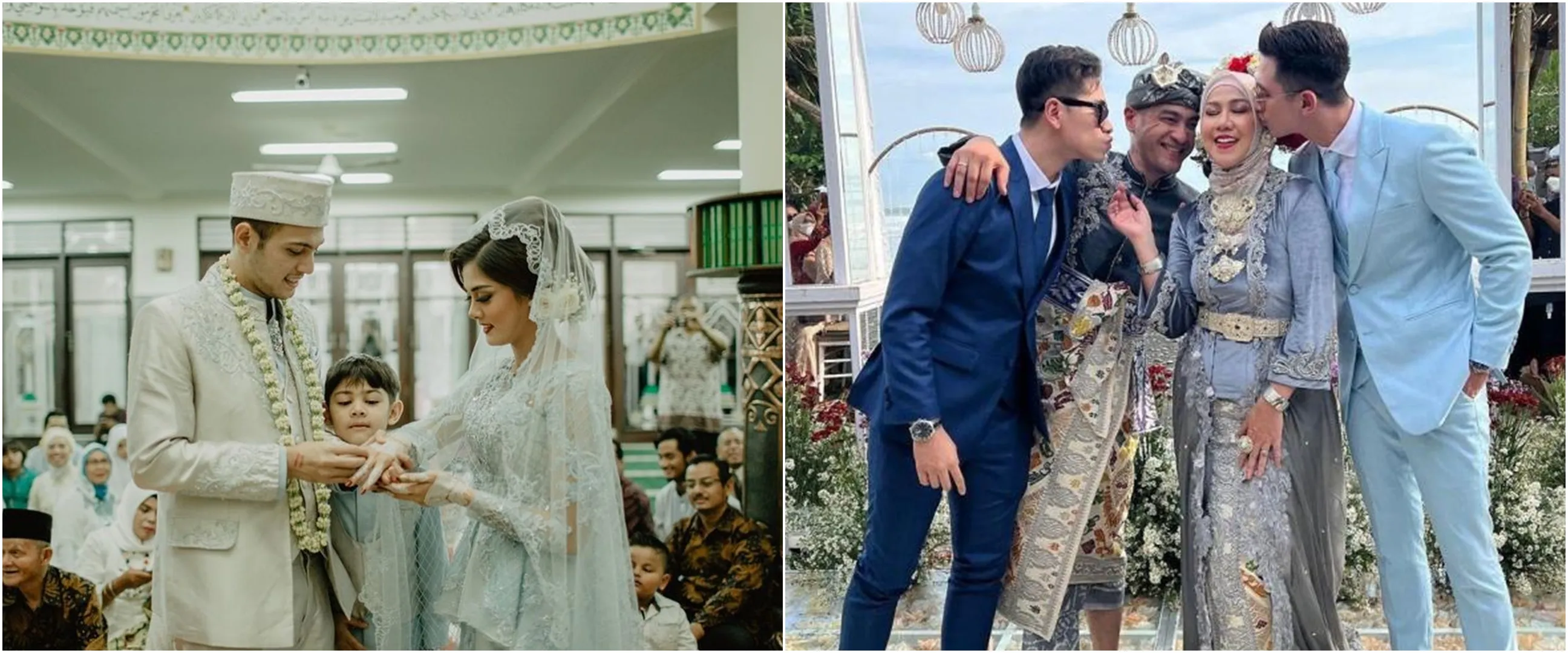 Momen 9 anak seleb dampingi orang tuanya menikah lagi, penuh haru