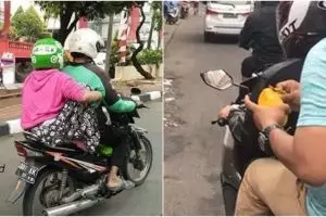 15 Tingkah absurd orang boncengan motor, gayanya bikin tak habis pikir