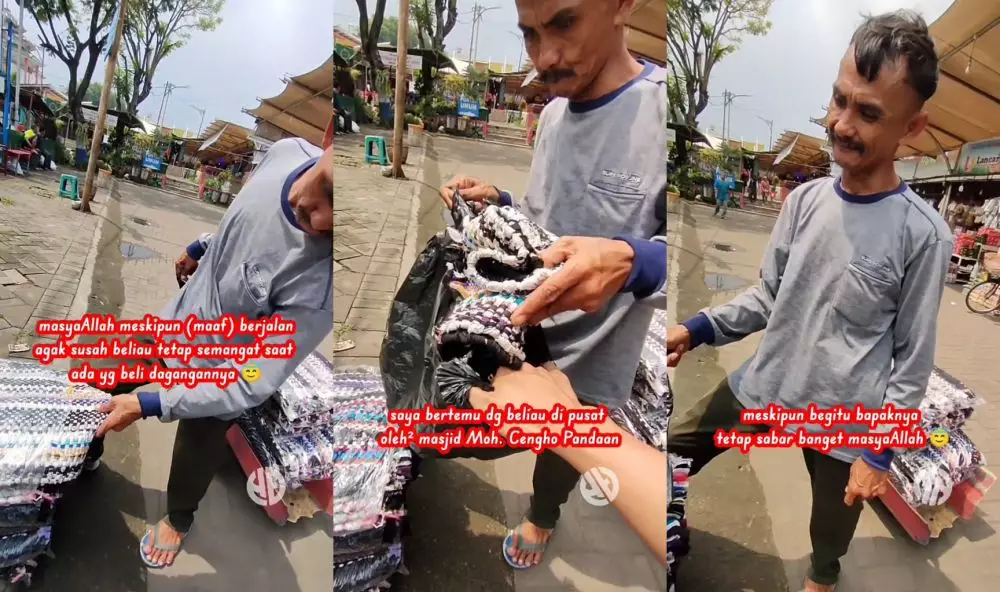 bapak penjual keset © TikTok bapak penjual keset © TikTok