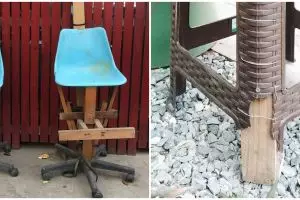 11 Potret nyeleneh perbaiki kursi yang rusak, idenya ada-ada aja