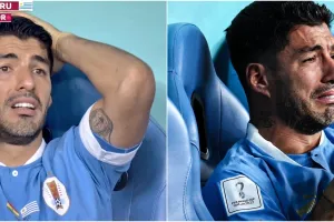Tak kuasa menahan tangis, momen sedih Luis Suarez gugur lebih cepat di Piala Dunia terakhirnya