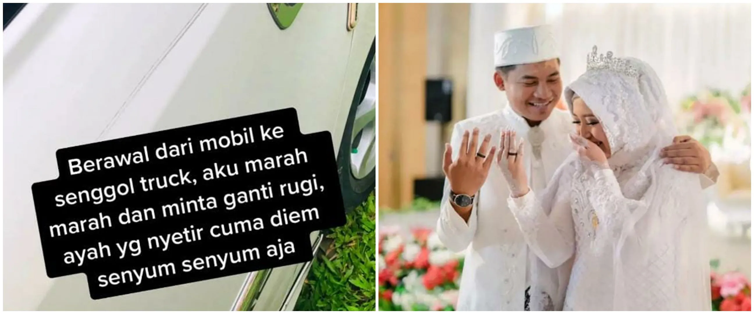 Berawal dari mobil tersenggol truk, kisah cinta wanita ini bak drama FTV