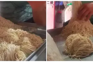 Nggak sampai 5 menit, ini cara menggulung bahan mi ayam ala pedagang keliling