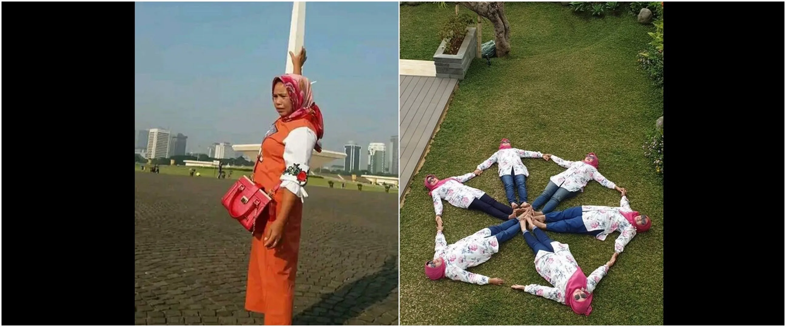 Jadi ras terkuat di bumi, begini 11 pose kocak emak-emak kalau difoto