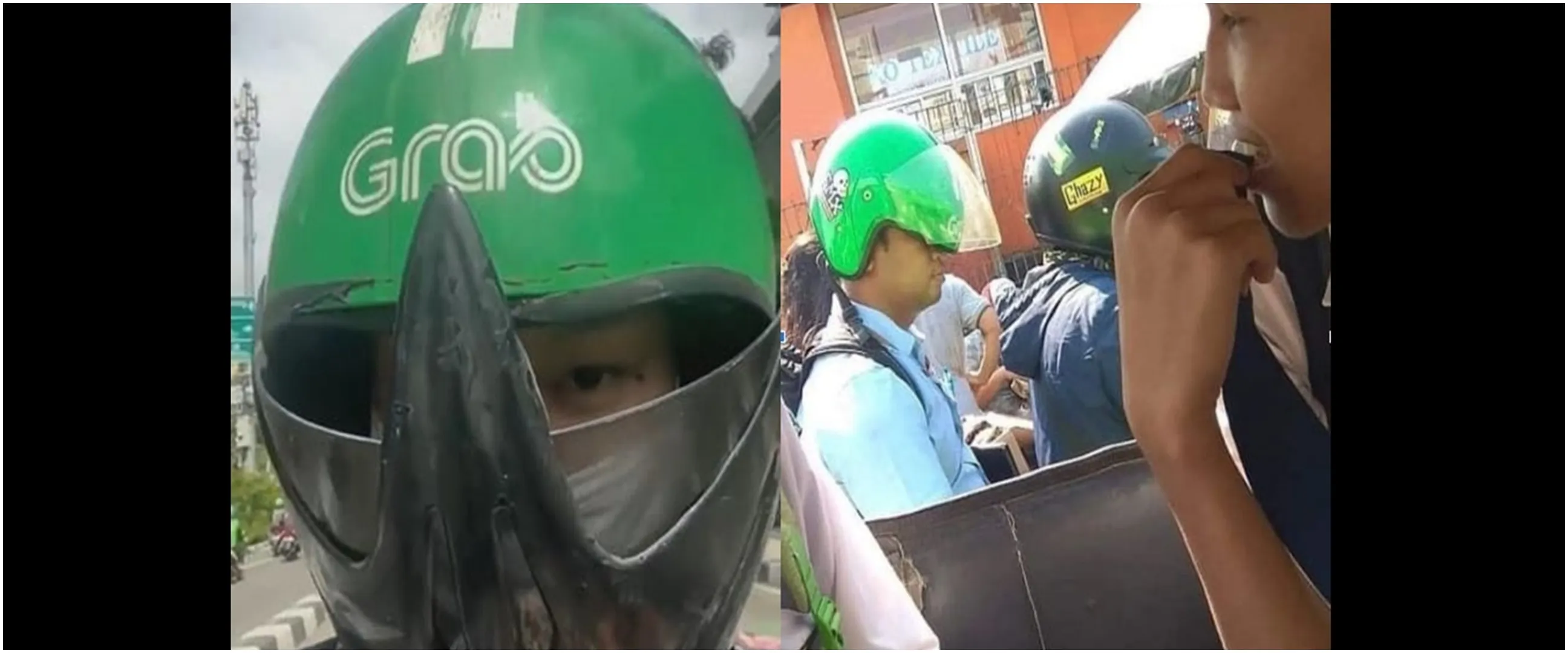 15 Momen apes penumpang ojek online pakai helm ini bikin malu sepanjang jalan