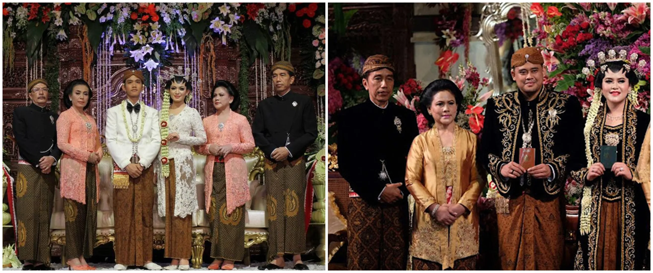 9 Gaya Jokowi-Iriana saat siraman pernikahan ketiga anaknya, busana bernuansa cerah jadi andalan