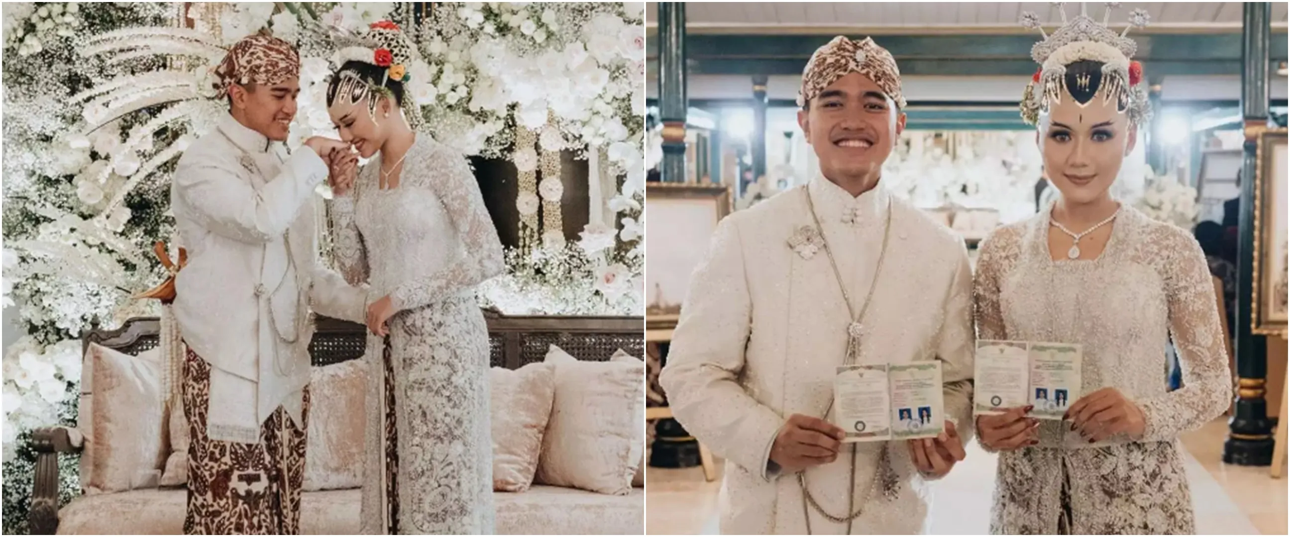 Dihias bunga segar serba putih, intip 9 detail dekorasi akad nikah Kaesang dan Erina