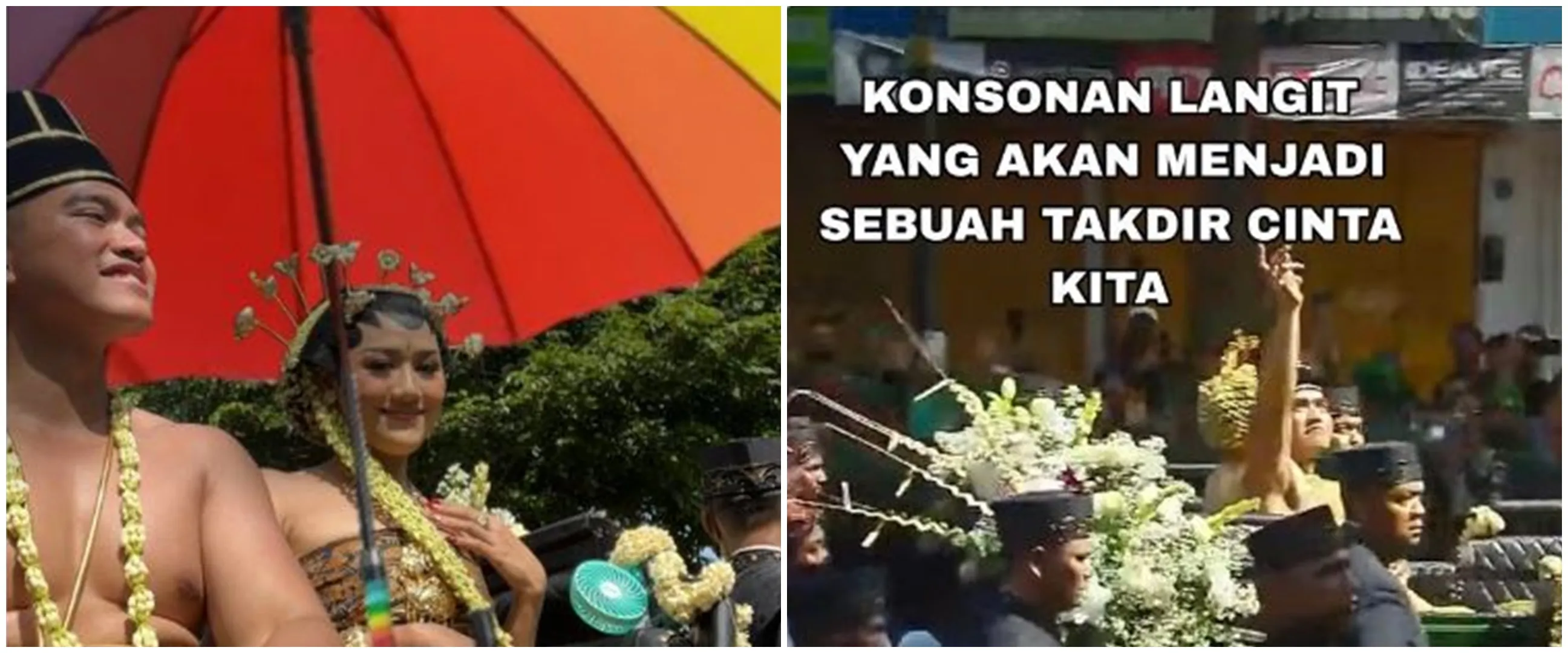 Kaesang ngeluh kepanasan saat kirab pesta pernikahannya, warganet balas dengan 11 meme lucu