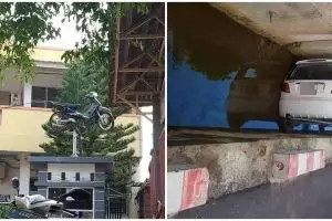 11 Penampakan kendaraan nggak pada tempatnya, bikin bertanya kok bisa ya?