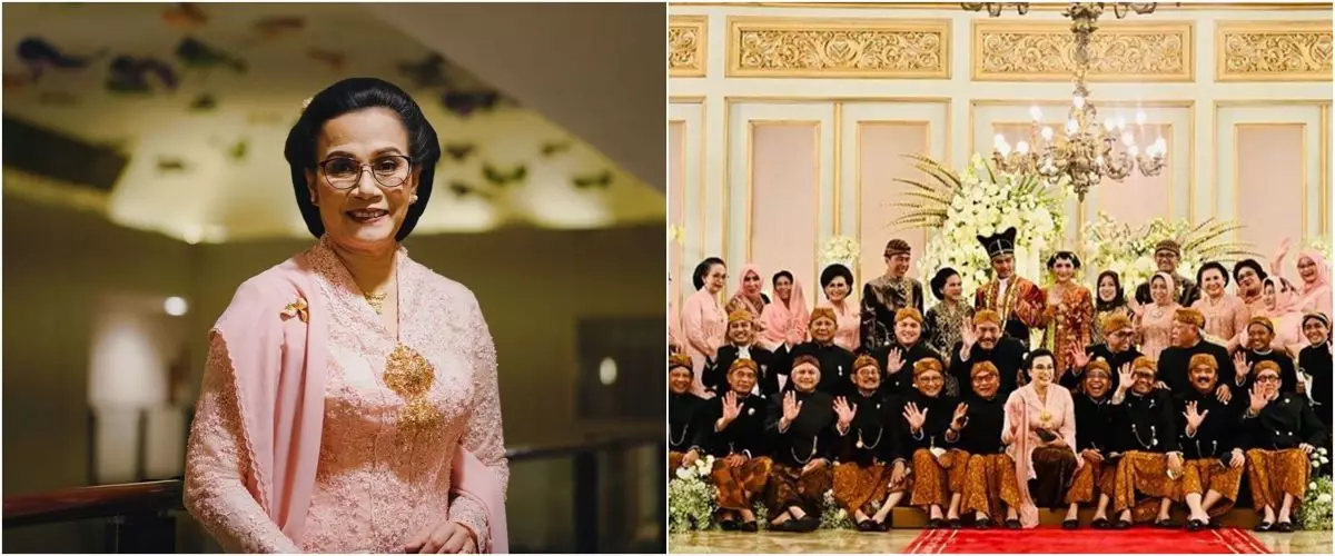 Aksi kocak Sri Mulyani saat sesi foto bersama para menteri, Jokowi sampai tertawa
