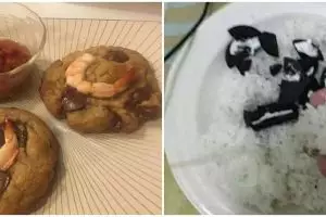 11 Potret kombinasi makanan nyeleneh pakai biskuit ini bikin auto nggak lapar