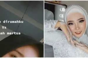 Beda makeup pengantin pilihan sendiri vs mertua ini bikin nyesek, hasilnya beda pol