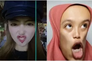 Tak mau ketinggalan zaman, 11 aksi kocak orang pakai filter viral di TikTok ini bikin ngakak