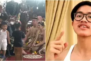 9 Gaya santuy Nahyan cucu Jokowi di pernikahan Kaesang-Erina, bikin warganet ikut gemas