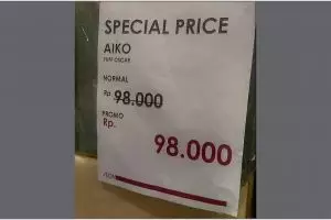 Nggak ada gunanya, 15 tulisan harga promosi jualan ini bikin yang beli kesal