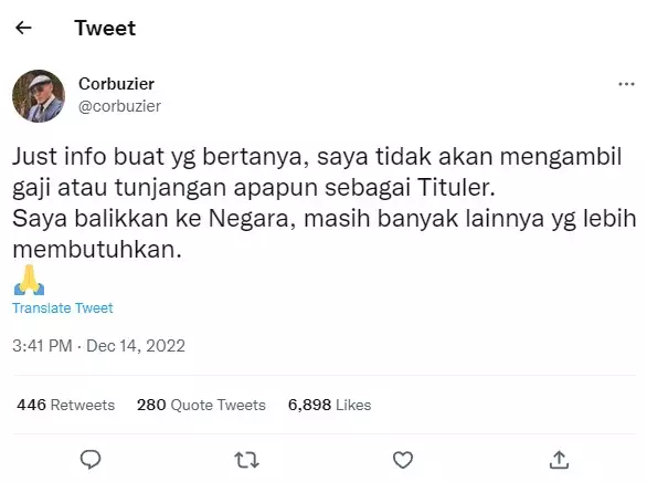 Deddy Corbuzier tak ambil gaji © berbagai sumber