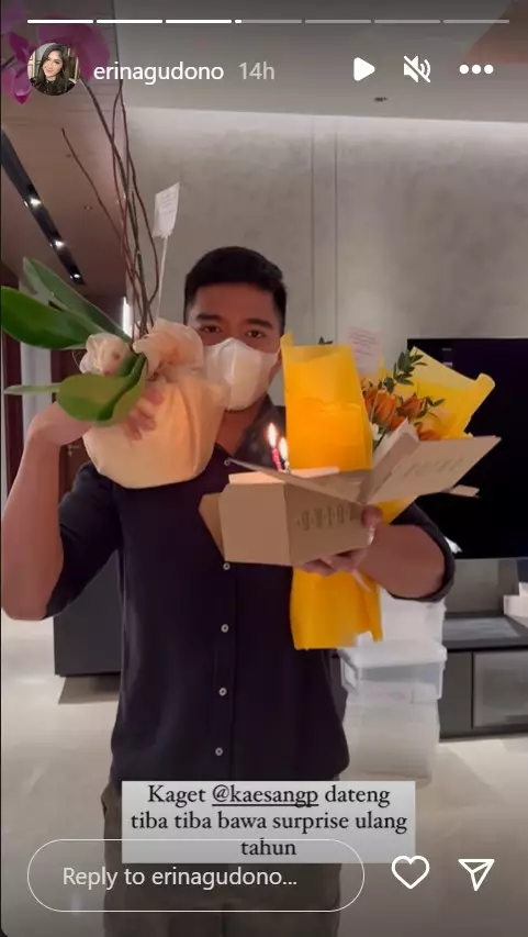 Kaesang beri kejutan di ulang tahun Erina © 2022 Instagram 