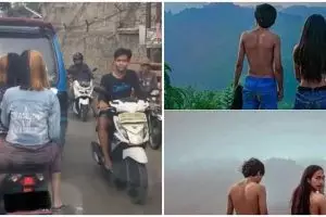 11 Potret lucu orang bersebelahan ini diambil di momen yang pas, penampakannya kocak