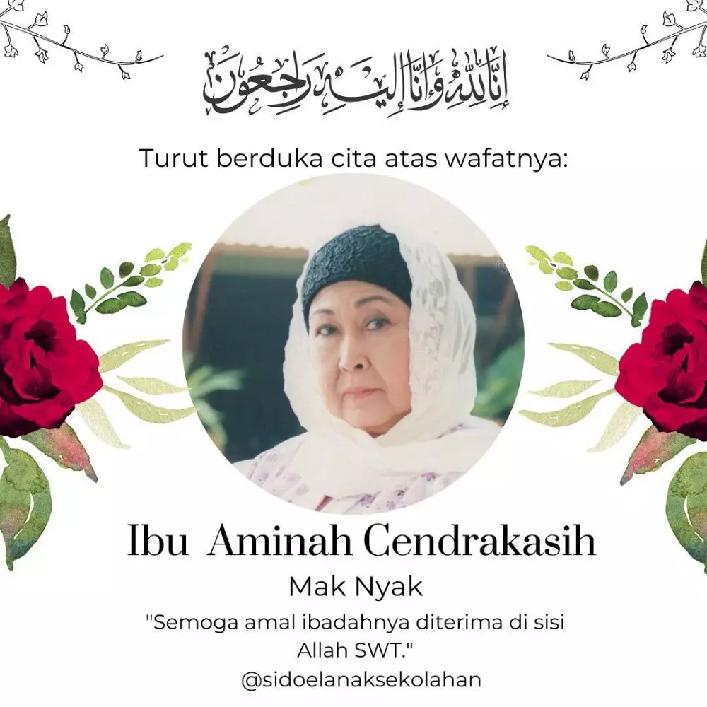 Aminah Cendrakasih meninggal dunia © berbagai sumber