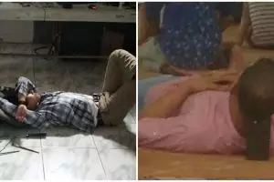 11 potret kocak orang tidur dengan alas bantal seadanya, bikin heran lihatnya