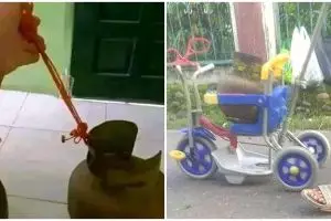 11 Cara nyeleneh bawa barang jadi gampang ini bukti orang Indonesia kreatifnya level dewa