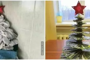 11 Ide kreatif bikin pohon Natal pakai barang seadanya ini penampakannya bikin melongo