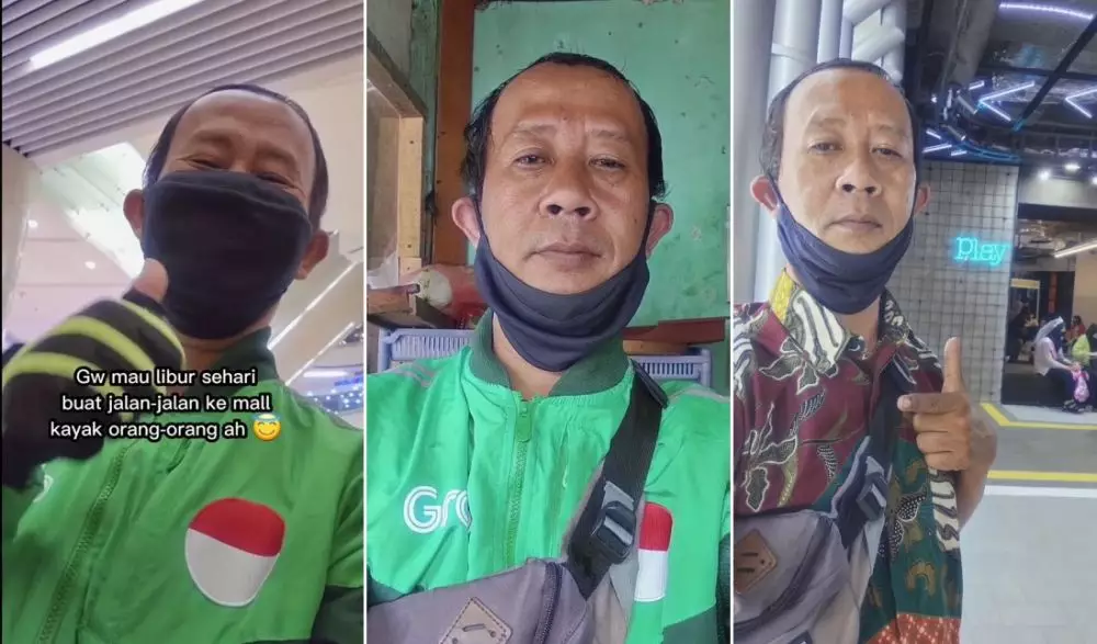 driver ojek online main ke mall © TikTok