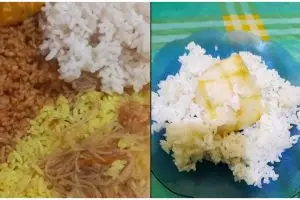 Terlalu gereget, 11 potret lucu orang makan 'nasi ketemu nasi' ini bikin ngakak brutal