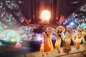 Keseruan konser virtual Aurora dalam game, ribuan pemain nonton di satu layar