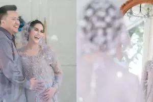 9 Momen pengajian 4 bulanan kehamilan Syahra Larez mantan Rizky Billar, penuh khidmat