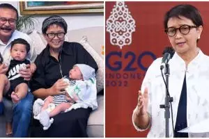 Antigengsi meski jadi pejabat, intip potret Retno Marsudi ngemper di mal sambil momong cucu