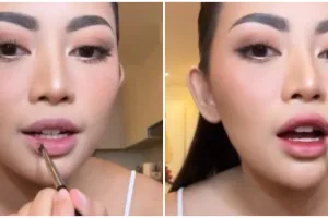 Tips glossy ombre lips ala Rachel Vennya ini bikin bibir tampak lebih tebal dan fresh