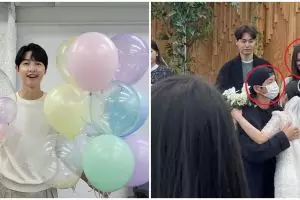 Song Joong-ki dan pacar hadiri pesta pernikahan, wajah tanpa makeup bikin salah fokus