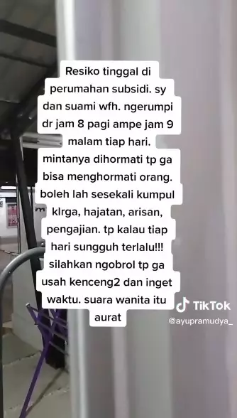 Curhat wanita punya tetangga berisik © TikTok