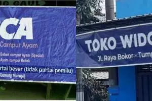 19 Pelesetan nama di spanduk UMKM ini harus dilihat dua kali, cara kreatif undang pelanggan