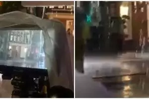 Cara bikin efek hujan petir di sinetron, ternyata cuma pakai properti sederhana