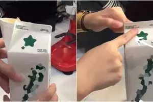 Trik simpel membuka kemasan susu karton ini bikin nggak mudah tumpah saat dituang