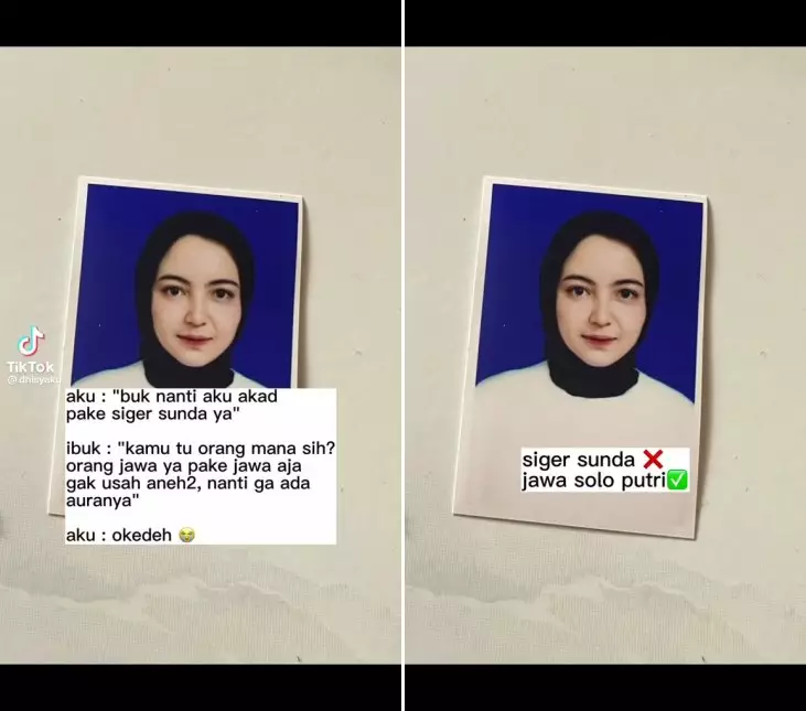 cerita pengantin tak boleh pakai siger © TikTok