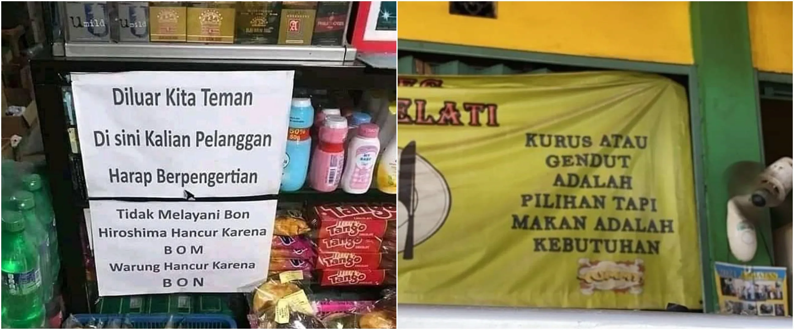11 Potret tulisan nggak biasa di warung ini bikin yang lihat salah fokus