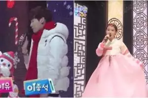 Dulu sahabat kini jadi pacar, ini 11 potret kebersamaan IU dan Lee Jong-suk di acara musik