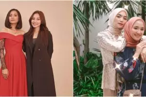 Pesona 9 seleb dampingi adik lamaran, Indah Permatasari tampil menawan kenakan kebaya biru