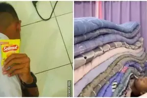 11 Tingkah lucu orang hadapi cuaca dingin, kok bisa kepikiran ya?